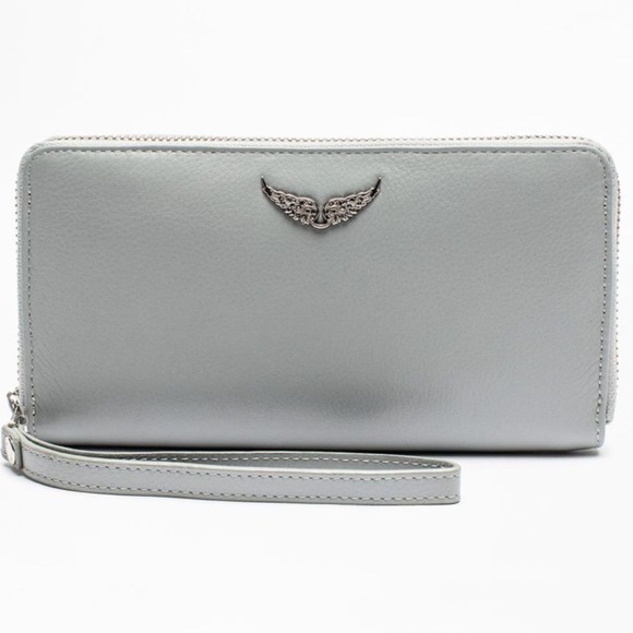ONE Left!🇫🇷NWT Zadig & Voltaire Stone Grey Zip Wallet - Picture 2 of 13